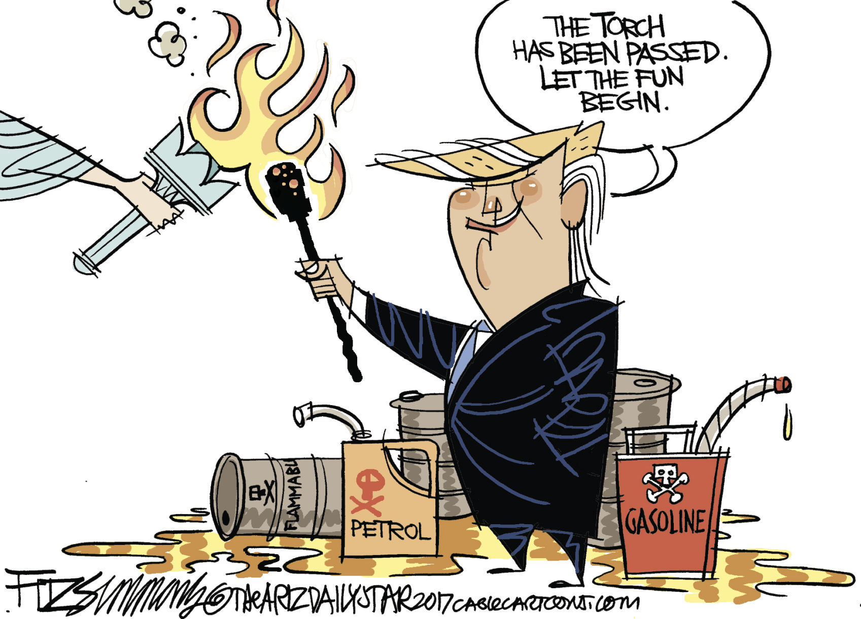 Daily Fitz Cartoon: The torch
